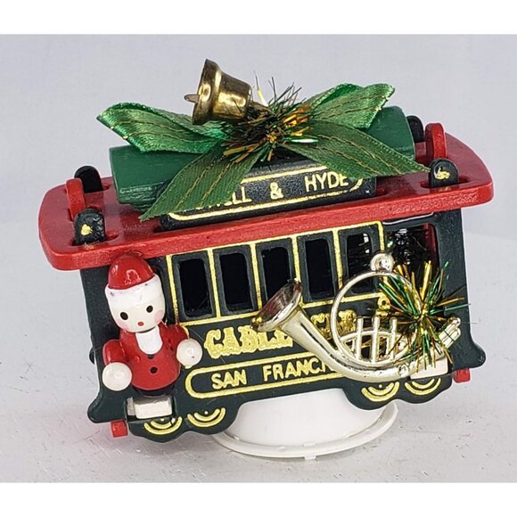 Vintage Christmas Ornament 39 Cable Car Powell Hyde San Francisco - Picture 1 of 6